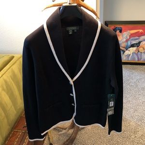 Black & White Knit Cardigan